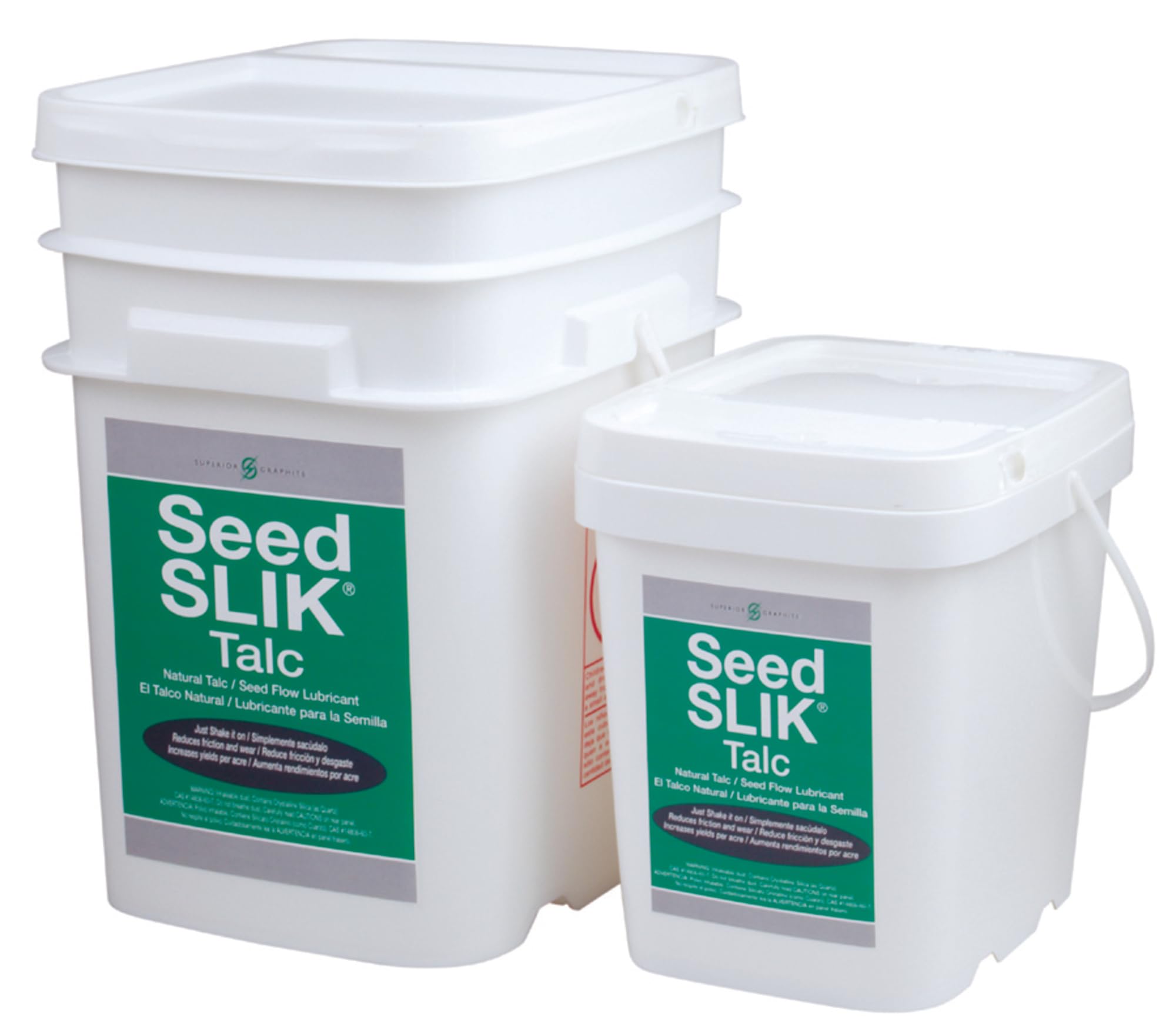 Superior Graphite Seed Slik Talc, 8 Pound Pail, Lot of 3