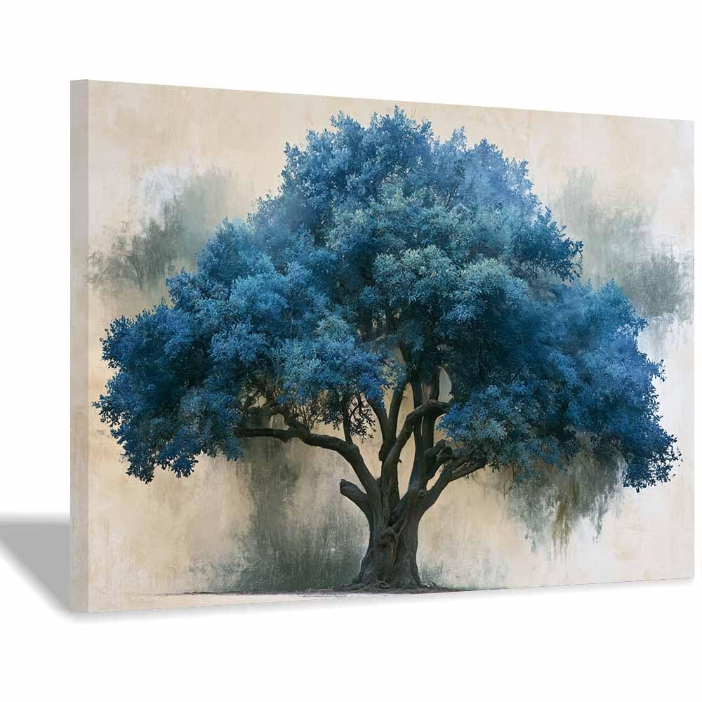 XENIOU Tree Wall Art Glowing willows Butterflies canvas wall art, prints for walls, for living room bathroom Bedroom Home Decoration.(Multicolor)-70x100cm Framed