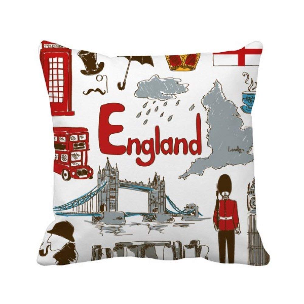 Housse de coussin Union Jack carrée déco salon