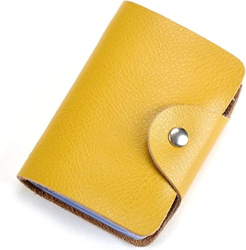 Organizador de 8 ranuras para tarjetas, para mujeres y hombres (amarillo), Amarillo, Classic