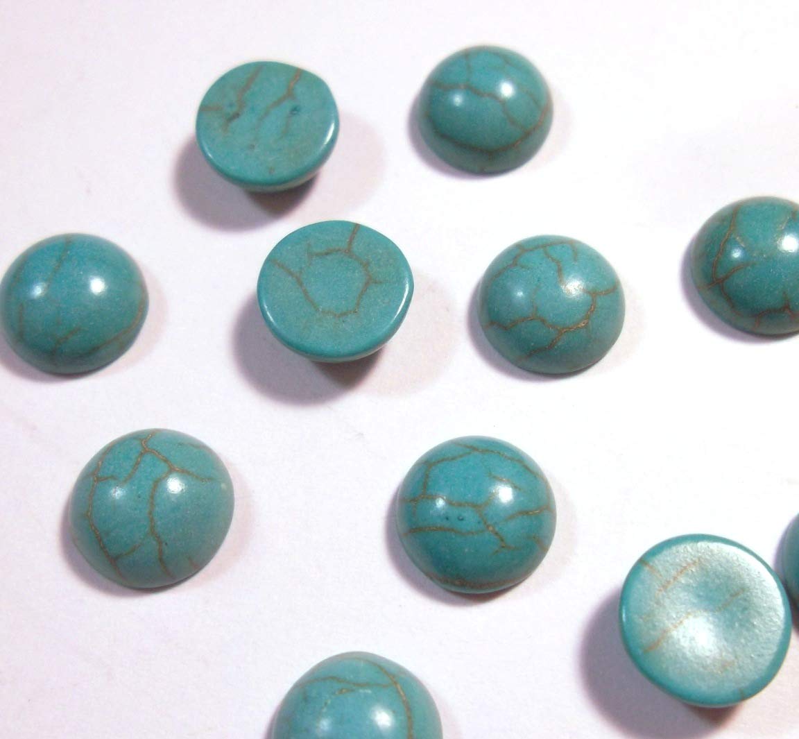 Perlin G42 Perline Turchese Naturale 8 Mm – Filo Da 1, Per Gioielli Fai Da Te, Collane E Bracciali