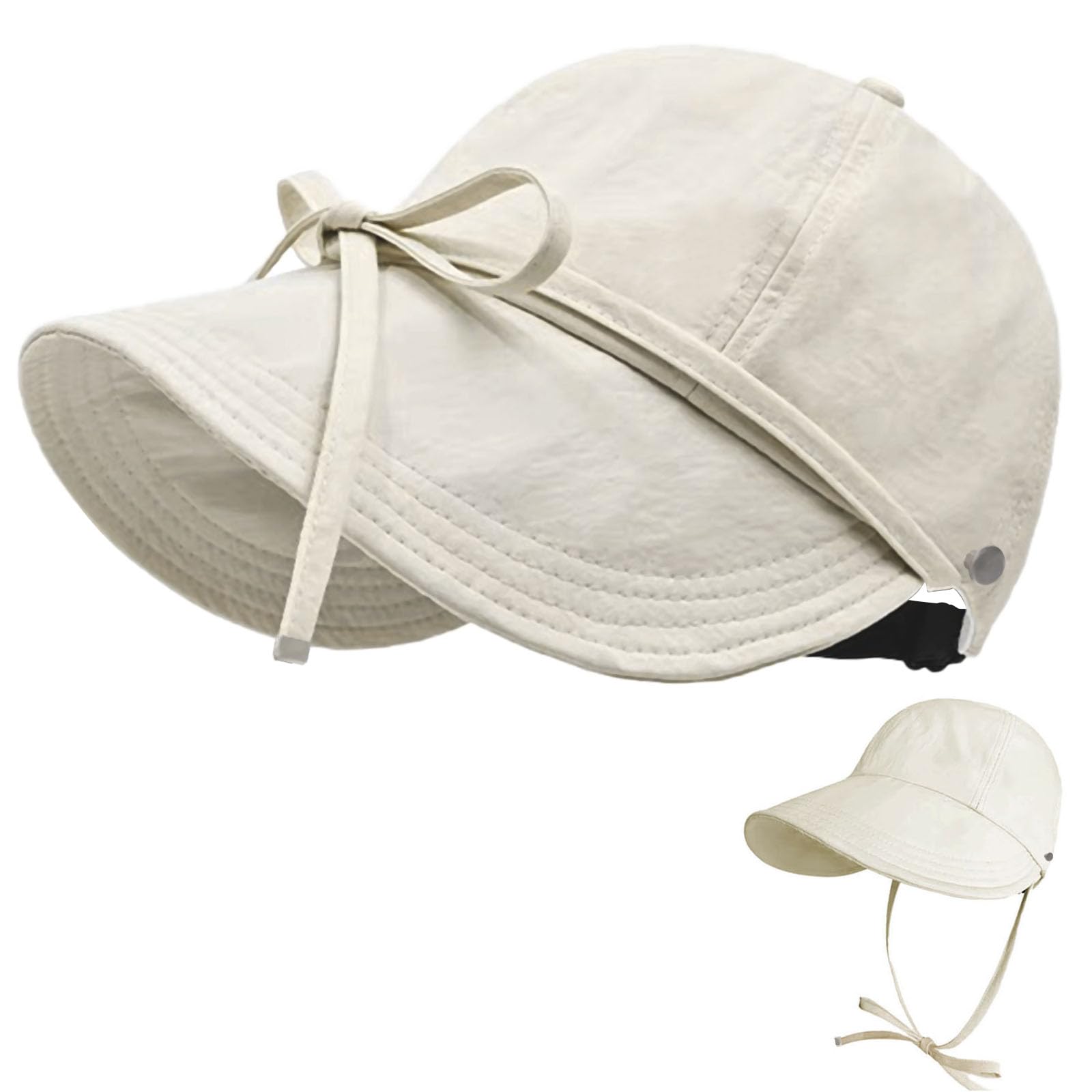 Womens Sun Hat Wide Brim UPF 50+ UV Protection Foldable Packable Sun Shield Hat for Women, Ponytail Outdoor Fishing Hat