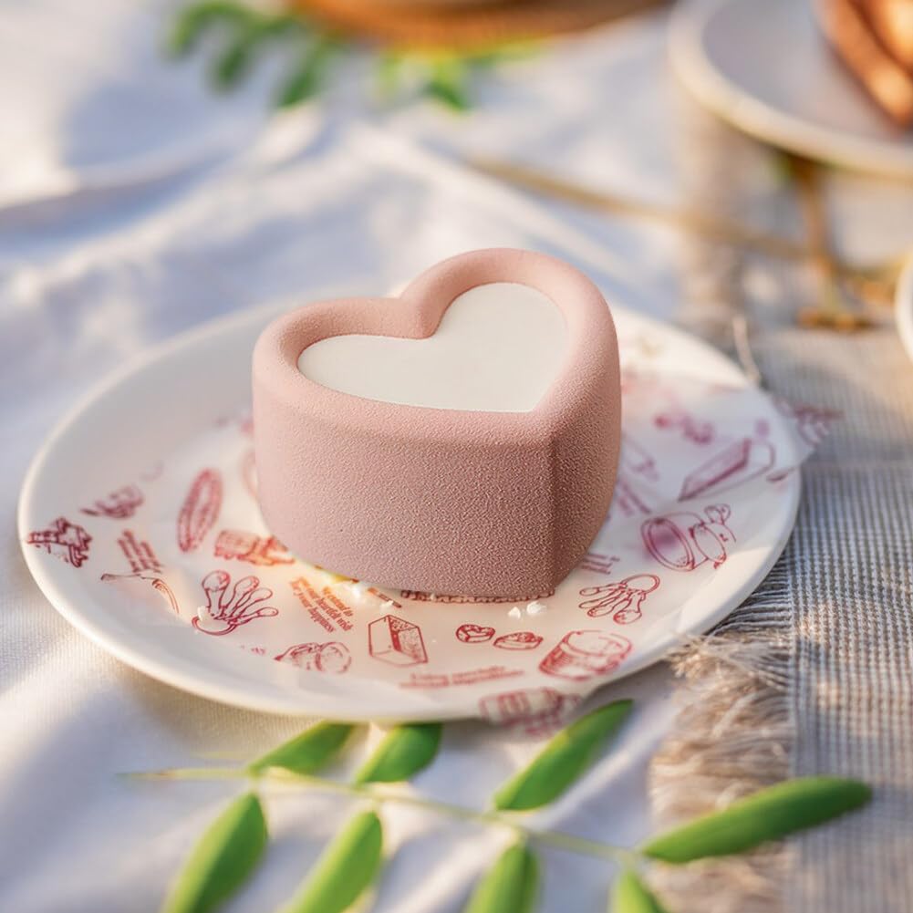 Moldes de silicona de 6 cavidades con forma de flor, corazón, estrellas, cuadrados, para decoración de cubitos de hielo para tartas caseras, chocolate, magdalenas, moldes para manualidades (4