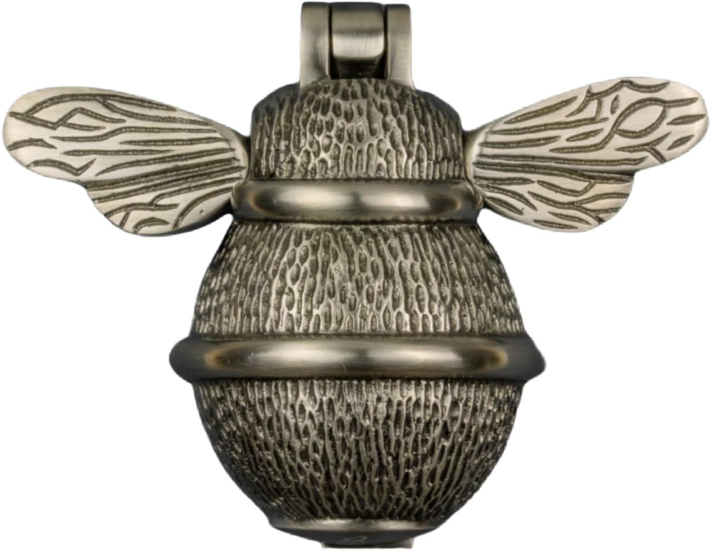 Bee Door Knocker for Front Door | Polished Solid Brass Bee | Brass Knockers with Strike Plate | UPVC | Antique Front Door Furniture with a Unique Design