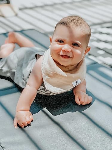 Miniatura 6 de Diaper Squad 100 algodón orgánico neutro sólido paquete de 10 baberos bandana para bebés para niños y niñas colores lisos