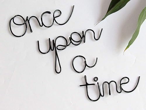 Miniatura 5 de Letrero Once Upon a Time, decoración de pared para guardería, decoración de sala de juegos, decoración de pared con palabras artísticas, placas para
