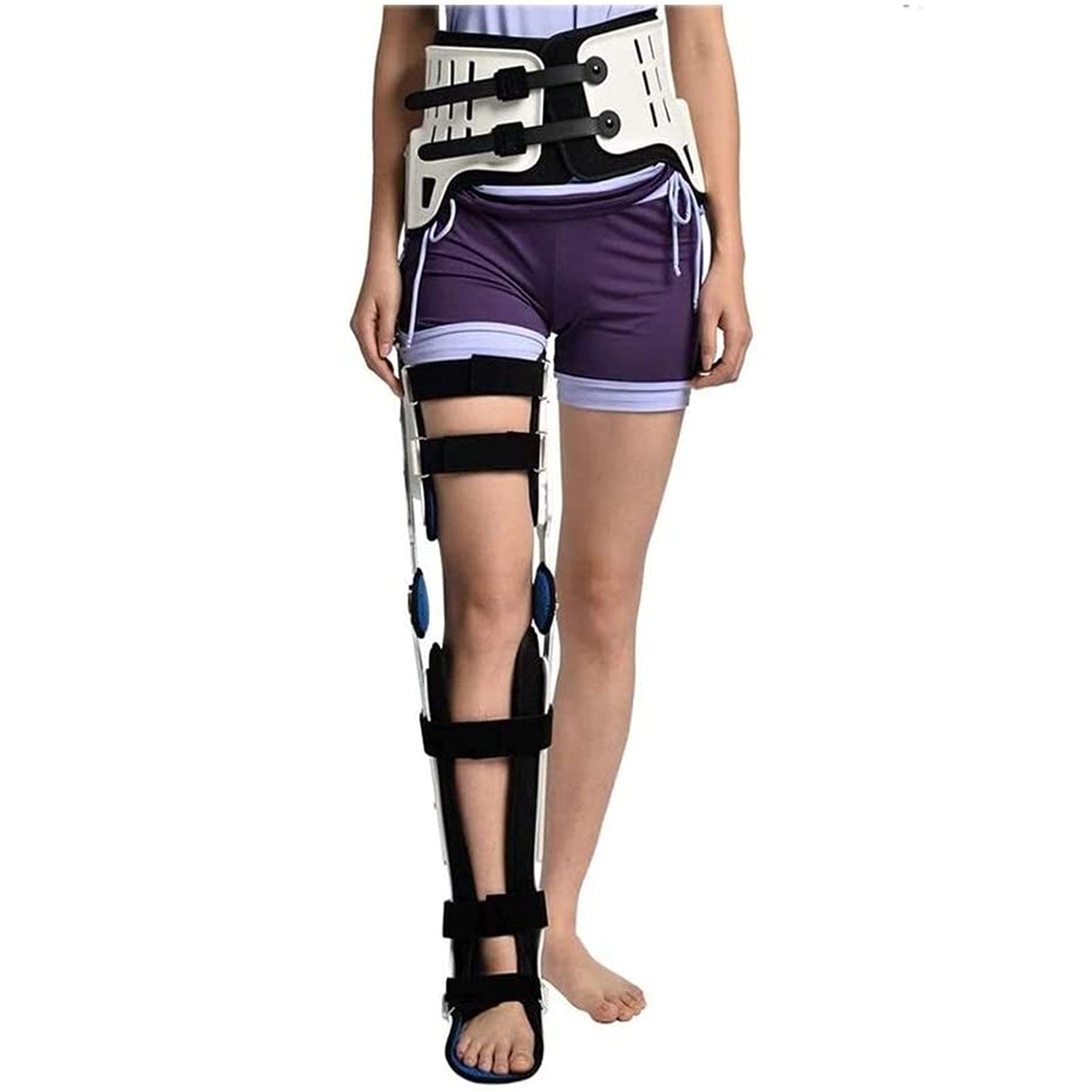 Ortesis de rodilla con bisagra Soporte de articulación de tobillo ajustable para piernas, rodillera con bisagras, para lesiones de LCA/ligamento/deportivas, fractura, protección de menisco, piernas i