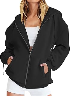 Casaco de inverno feminino grande com zíper moletom largo com zíper solto moletom com capuz casaco com bolsos duplos moletom com capuz para