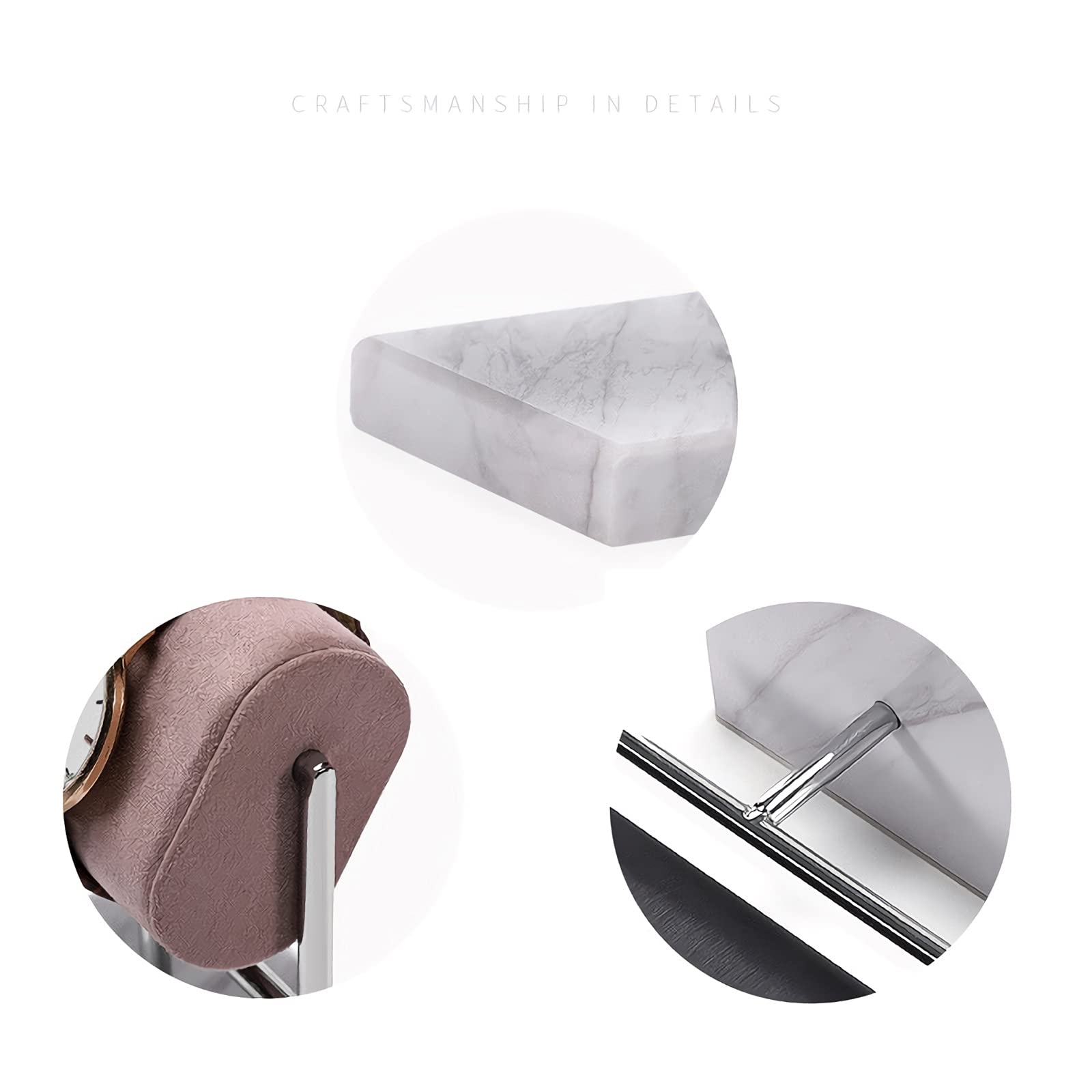 Bracciale A Forma Di T Orecchini Collana Orologio Portaoggetti Per Gioielli Supporto Con Base In Legno Appendiabi Moderno In Metallo - Foto 4