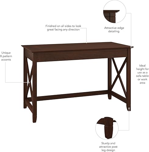Miniatura 5 de Bush Furniture - Organizador de escritorio Key West con cajones , Madera, Bing Cherry