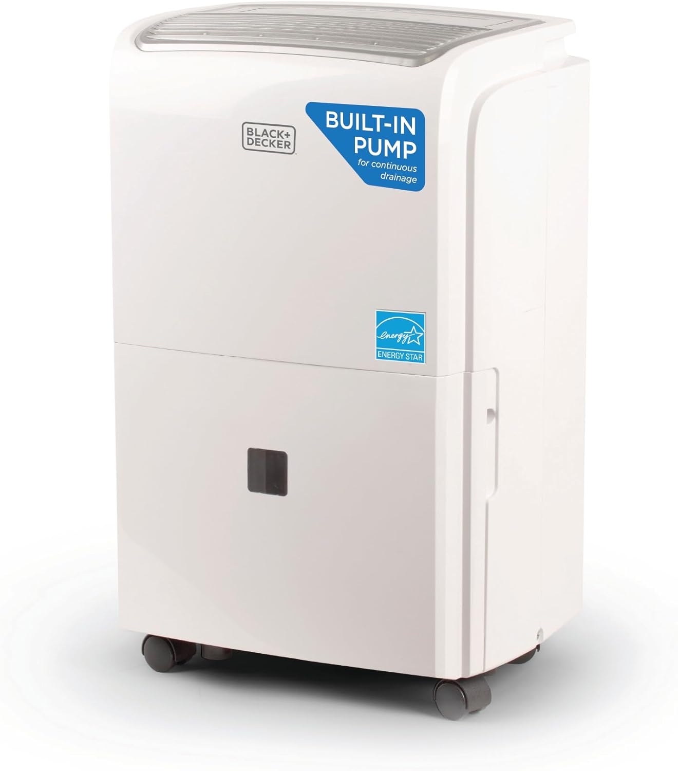 BLACK+DECKER 4500 Sq. Ft. Dehumidifier with Drain Pump for Extra Large Spaces and Basements, Energy Star Certified, BDT50PWTB