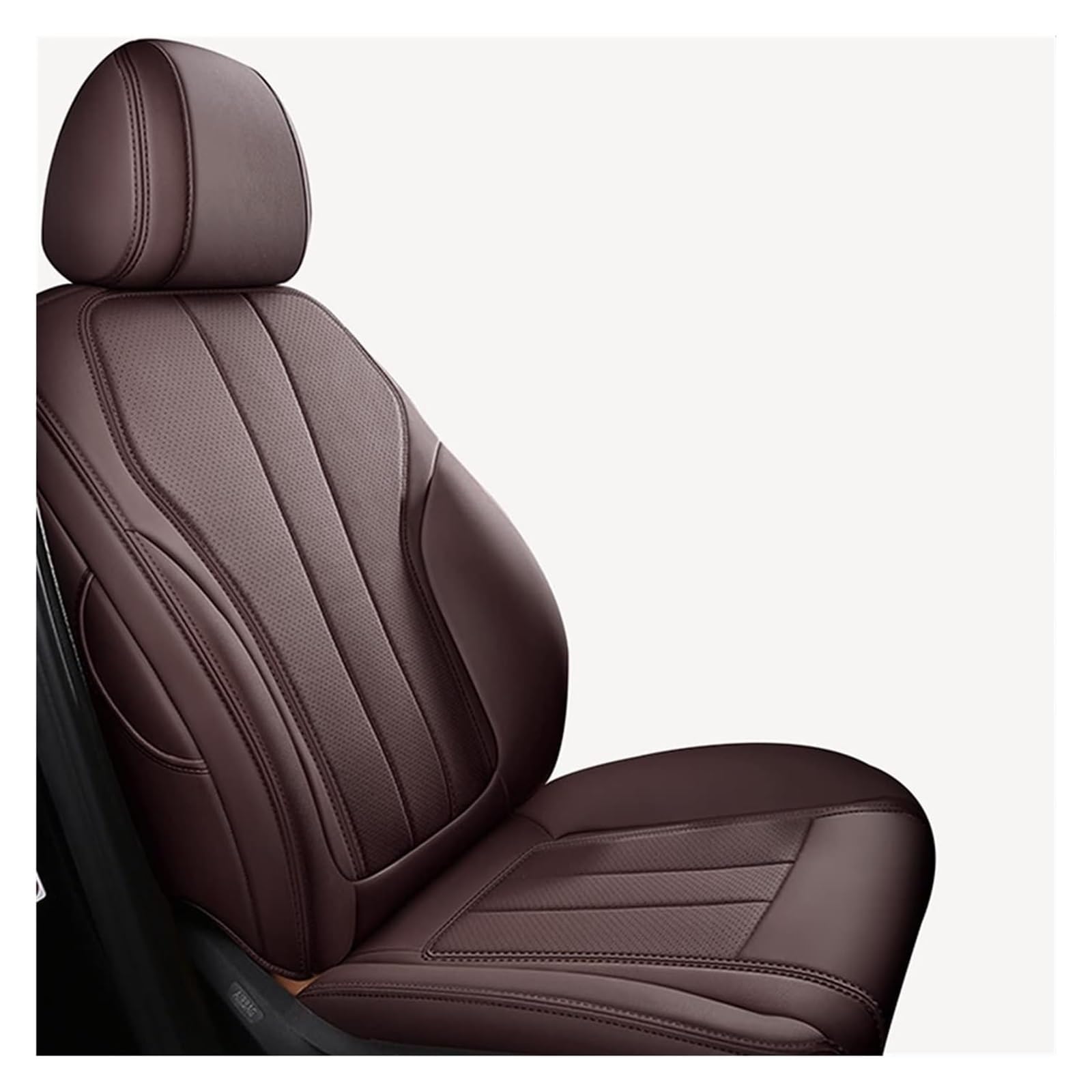 Für A4 2006-2013 2017 Autositz Set Sitzkissenbezug Schutz Maßgeschneidertes Leder Autositzbezüge Zubehör Autositzbezüge(Coffee Color)