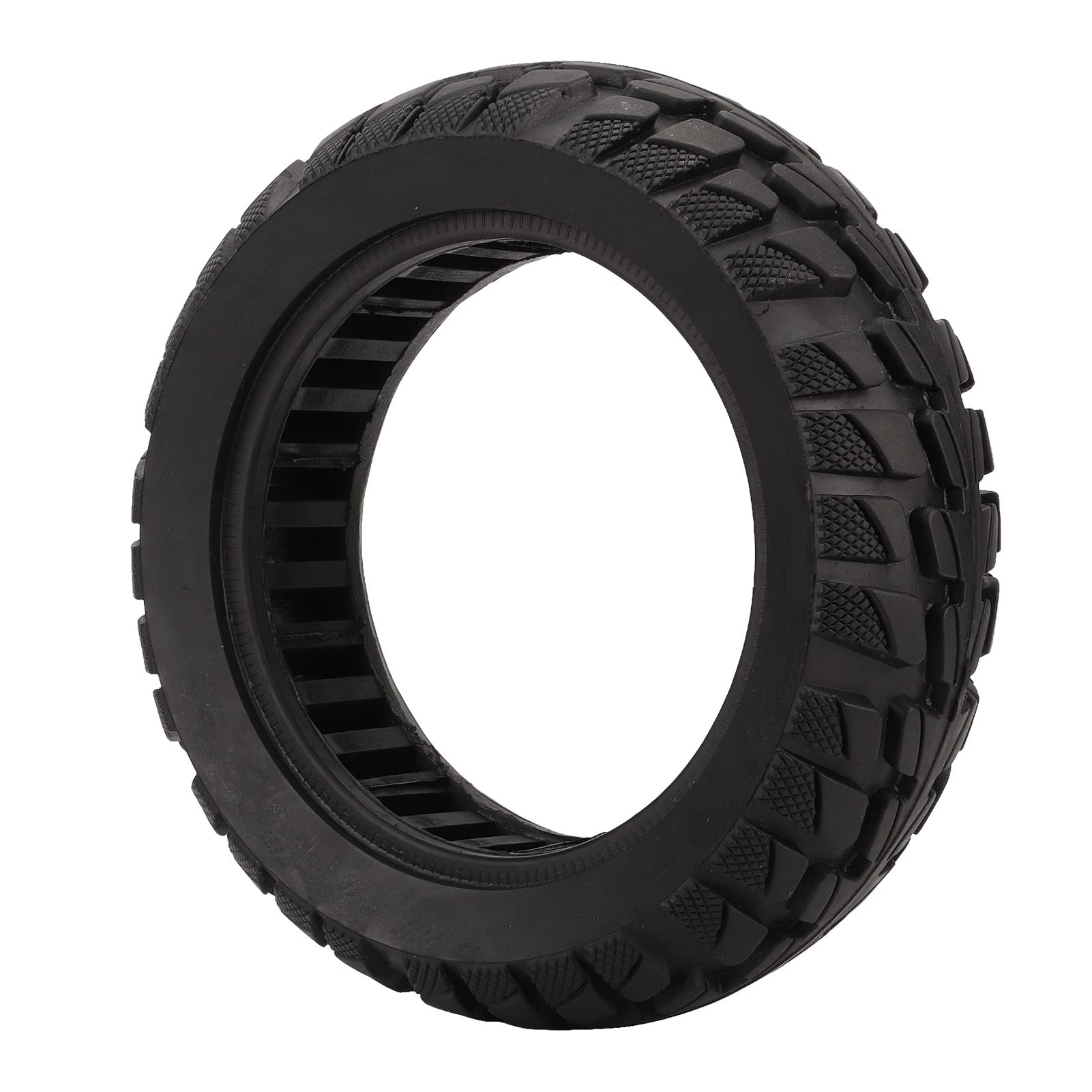 Pwshymi 10 Inch Off Road Solid Tire,Rubber Replacement Non Slip Patterns Explosion Proof Compression Proof Elastic Replacement for Electric Scooter