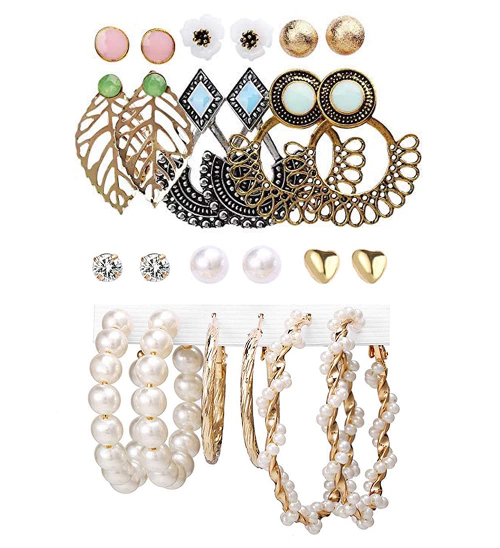 YouBella Fashion Jewellery Gold Plated Ear rings Combo of Earrings for Girls and Women (Style 2) (B0B553B37D) Amazon Price History, Amazon Price Tracker