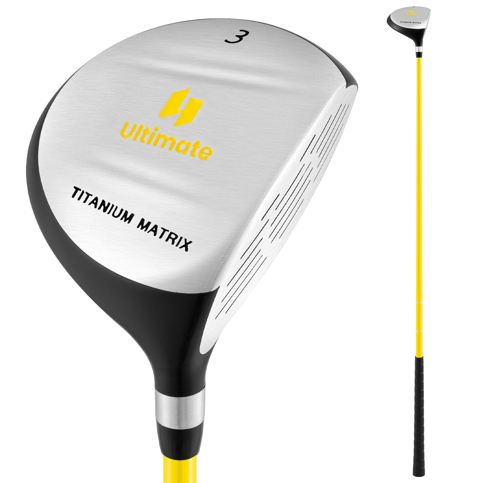 COSTWAY Palo de Golf Junior Madera de Calle 165CC para Niños 8-10 Años Diestro 86cm Fibra de Vidrio