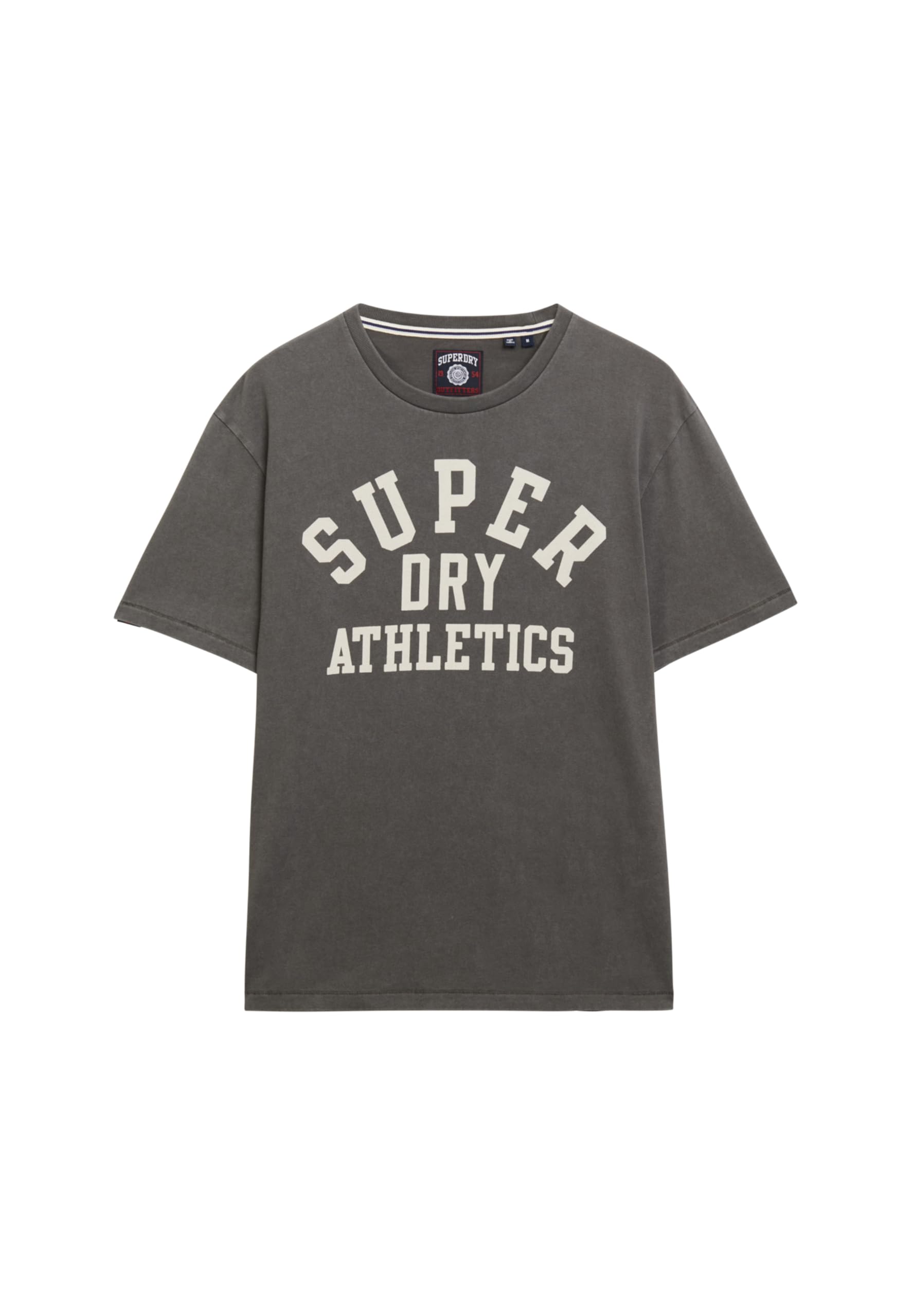 Superdry Athletic Ess Tee T-Shirt, Charcoal, XXL