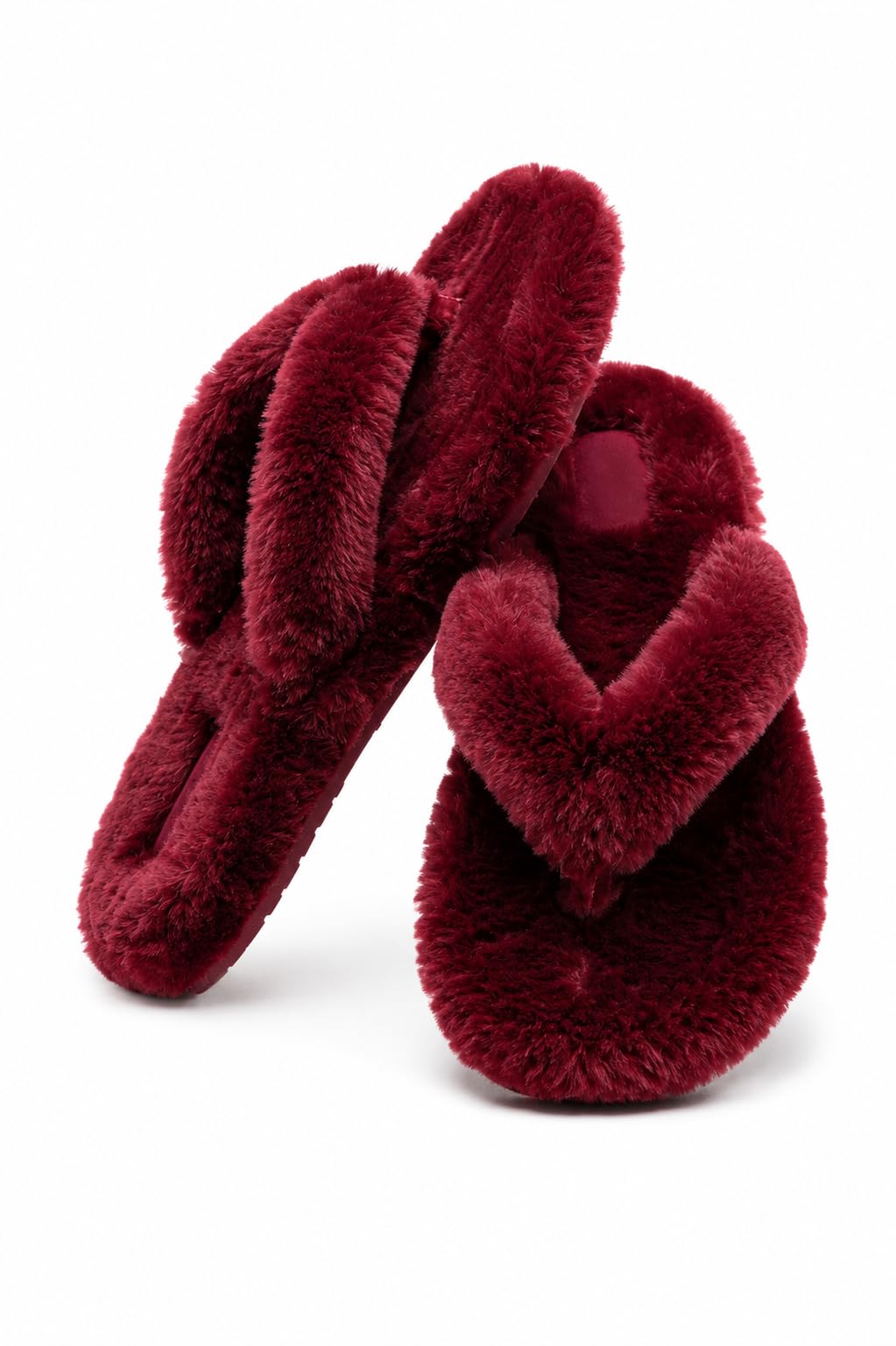 Women's Premium Faux Fur Thong Slippers | Soft Plush Winter Flip-Flops for Indoor & Outdoor Wear | Warm, Comfortable & Lightweight Fur Slippers for Daily Use-image-19