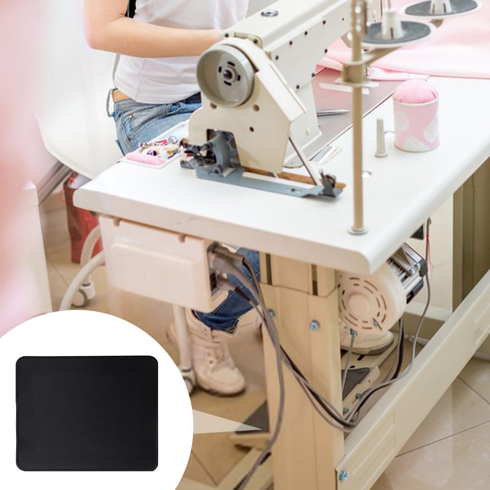 Mumeson Sewing Machine Mat Pad - 25.9x26.3 Inch Waterproof Quilted Desk Protector With Pockets & Thread Holder
