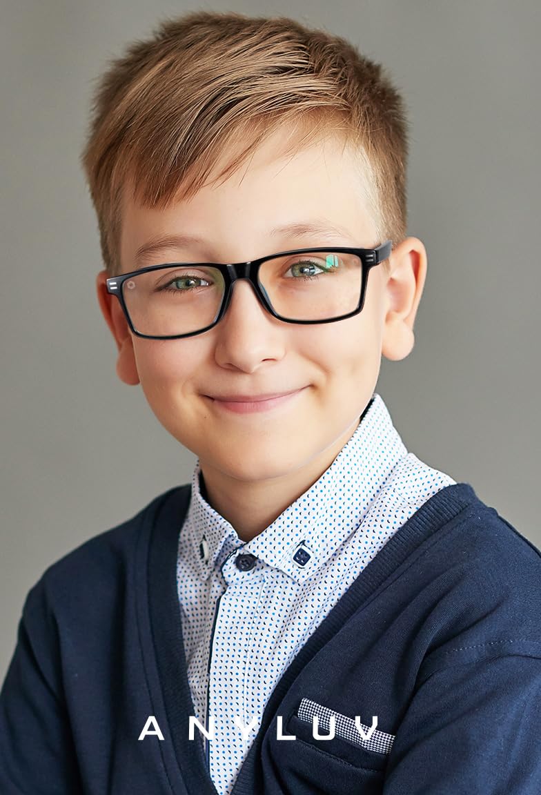 ANYLUV Blue Light Glasses for Kids, Blue Light Blocking Glasses for Girls/Boys, Teen Gaming Glasses Anti Eyestrain