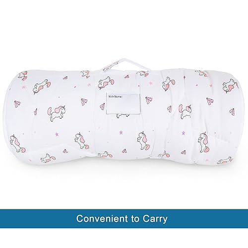 Miniatura 4 de Tapete para siesta para niños pequeños con almohada y manta de 50 x 21 x 1.5 pulgadas, tapete para siesta para niños y niñas, súper suave y