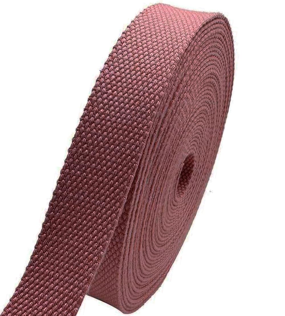 1 Inch Webbing Strap – Heavy Duty Polyester Cotton-Like Tape, 5.5–6 Yards, Eco-Friendly Dye, Washable & Durable for DIY, Sewing, Tote Bags, Pet Leashes, Outdoor Gear (Mesa Purple)