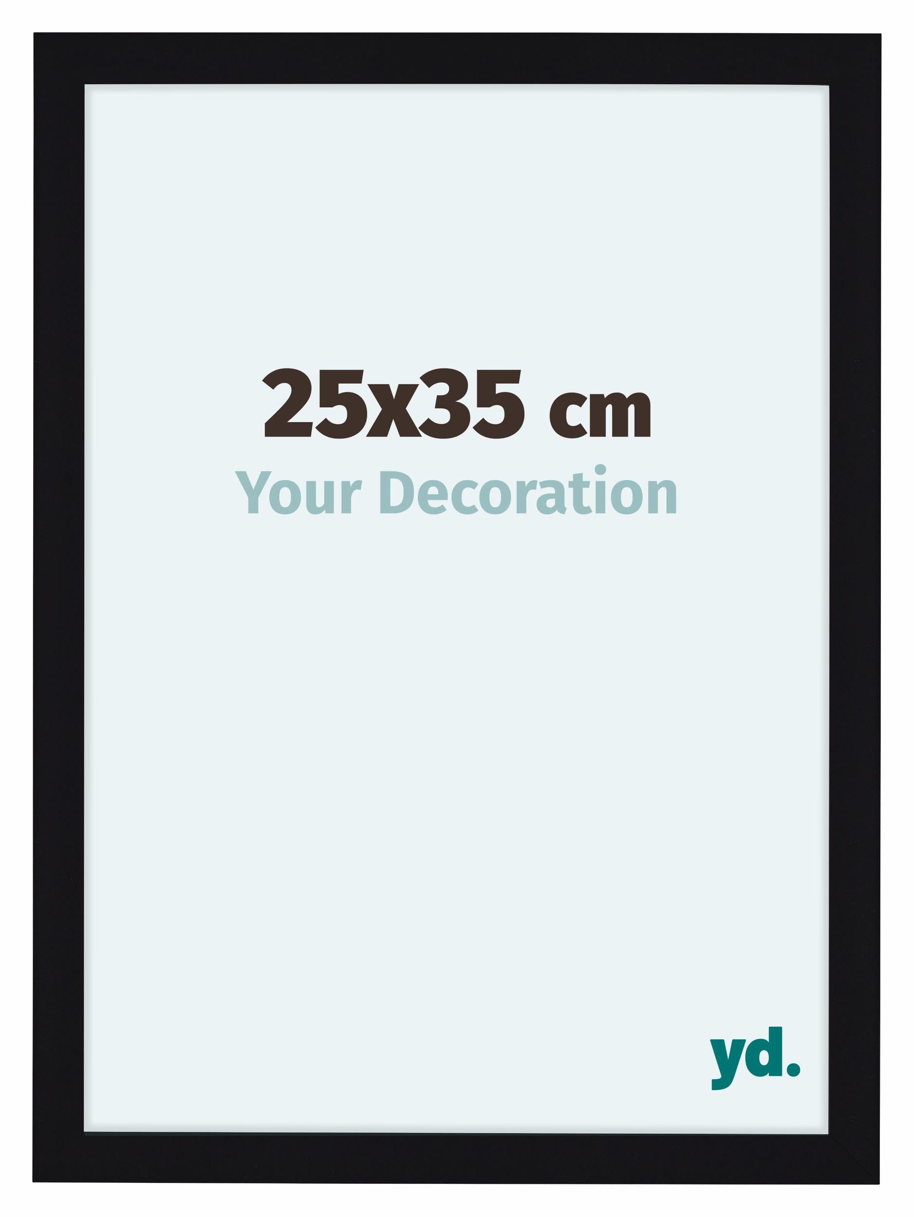 Your Decoration - Picture Frame 25x35 cm - Black High Gloss - Decorative Wall Frame in MDF with Antireflection - Frame 25x35 - Como — image 1