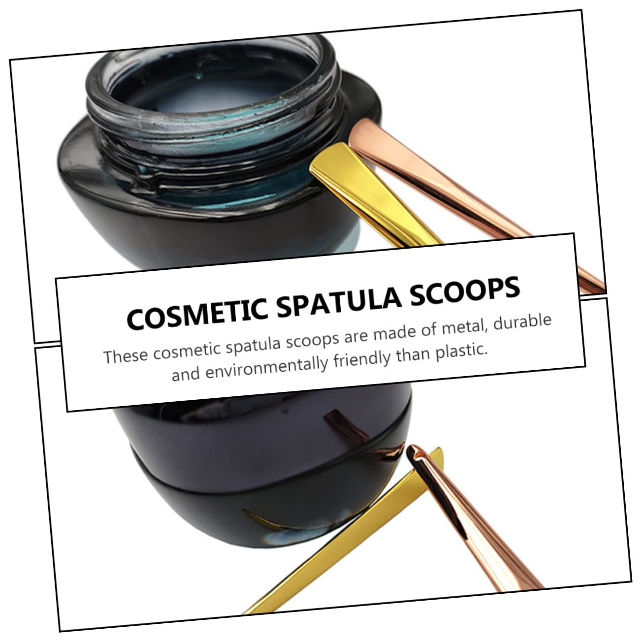 Leadigol Mini-Make-up-Spatel Set – 3 Stück, Gold, Silber, Roségold, 6 Cm, Für Hautpflege & Creme