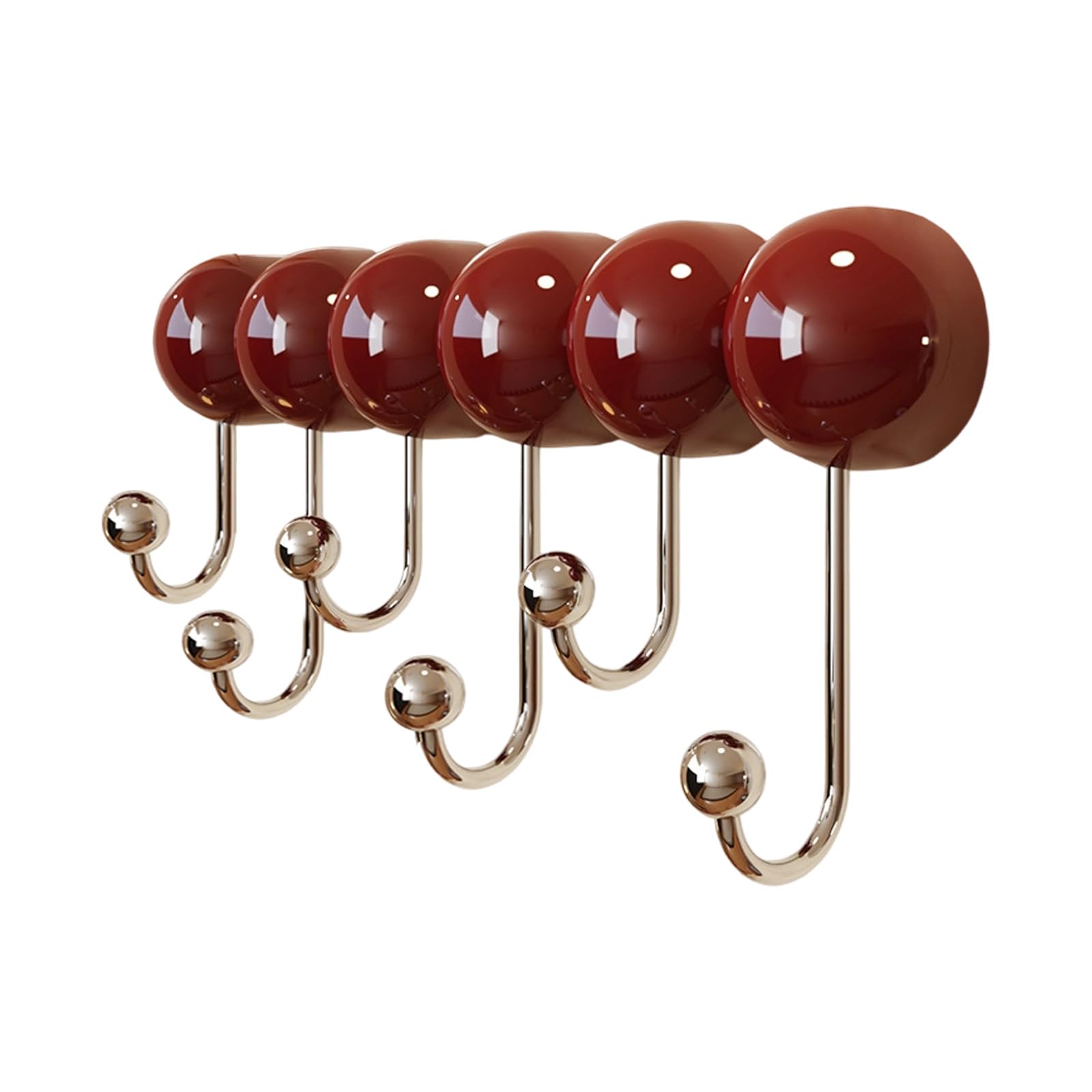Hsioluted Red Suction Cup Wall Hook For Strong Adhesion Ideal For Hanging Clothes Towels And Bags Home Organization Hook