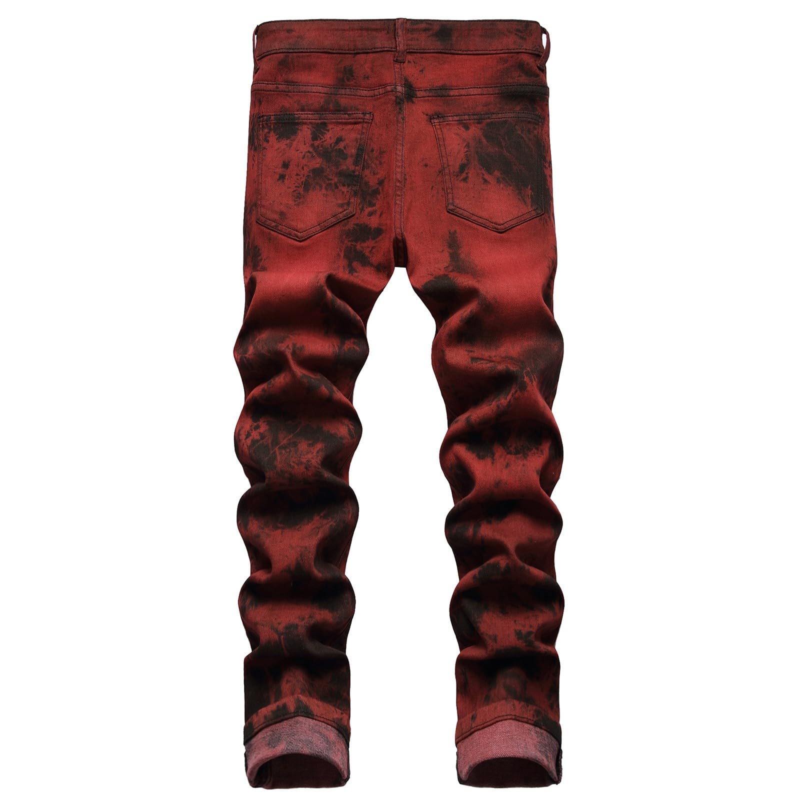 Pantaloni da uomo, casual, alla moda, elasticizzati, con stampa dritta, slim fit, comodi, in tela, da uomo