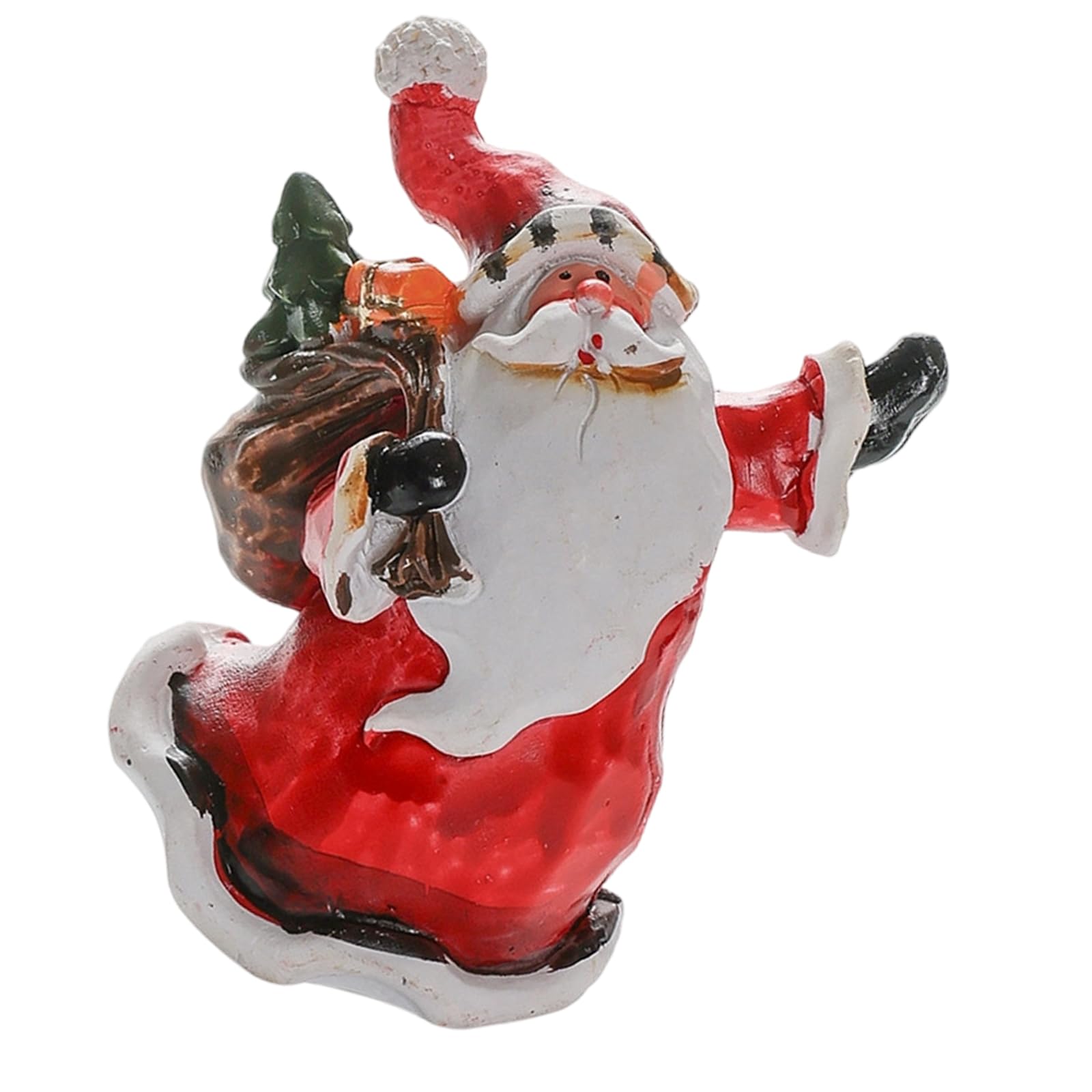 Hsioluted Resin Santa Clauses Statues Christmas Standing Figurines Ornament for New Years Christmas Decorations Table Centerpieces Santa Clauses Statues Table Centerpieces