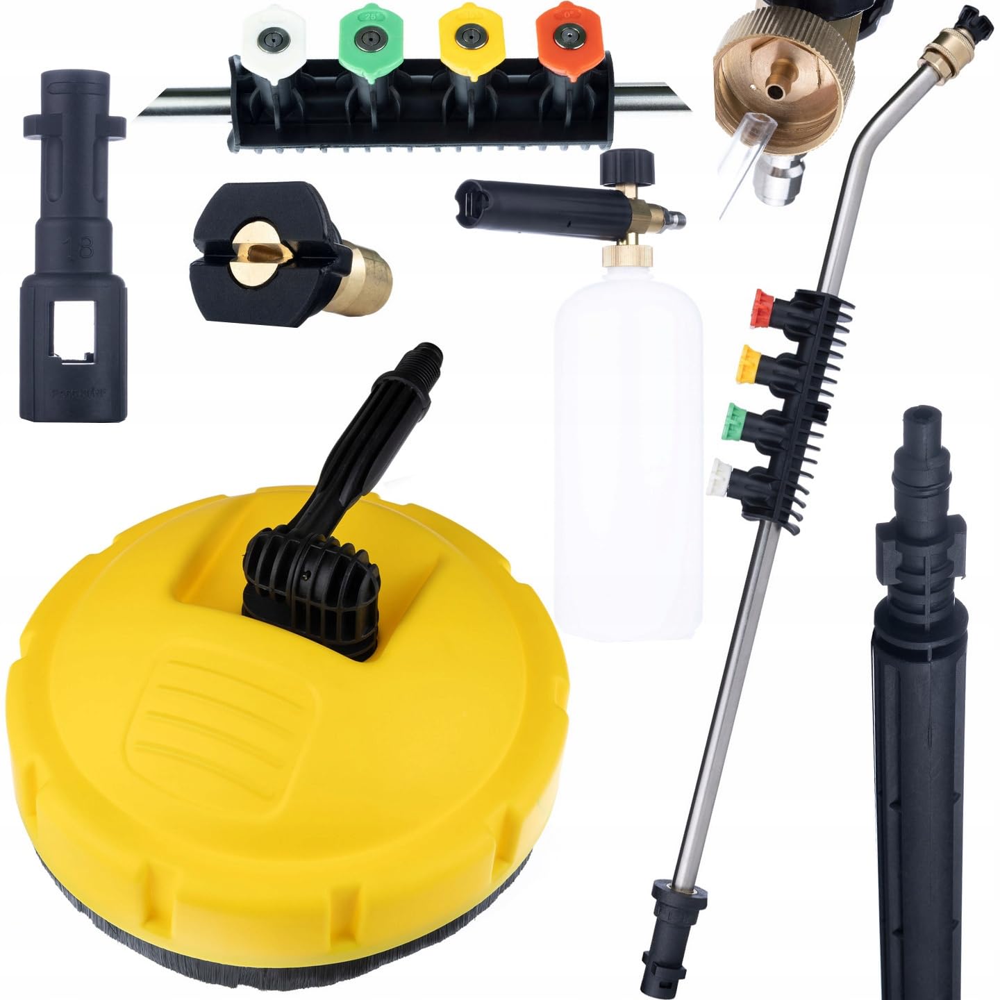 SZCZOTKA LANCA DYSZE PIANOWNICA 1000ML DO TARASU KOSTKI KARCHER K4 K5 K6 K7
