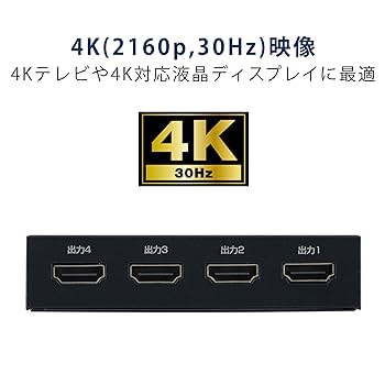 Amazon | グリーンハウス HDMIスプリッター 入力1出力4 4K フル