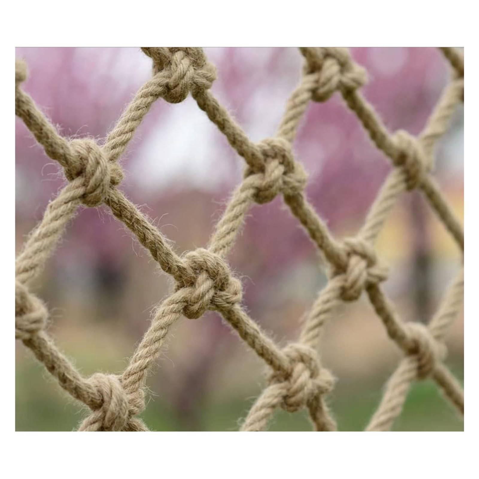 UHEKC Red Segura Red Cuerda de Cáñamo Balcón Escaleras Red Anticaída, Techo Bar Red Decoración de Pared, Jardín Red Protectora La Cerca, Personalizable (Color : 6cm Mesh, Size : 10x10m(33x33ft))