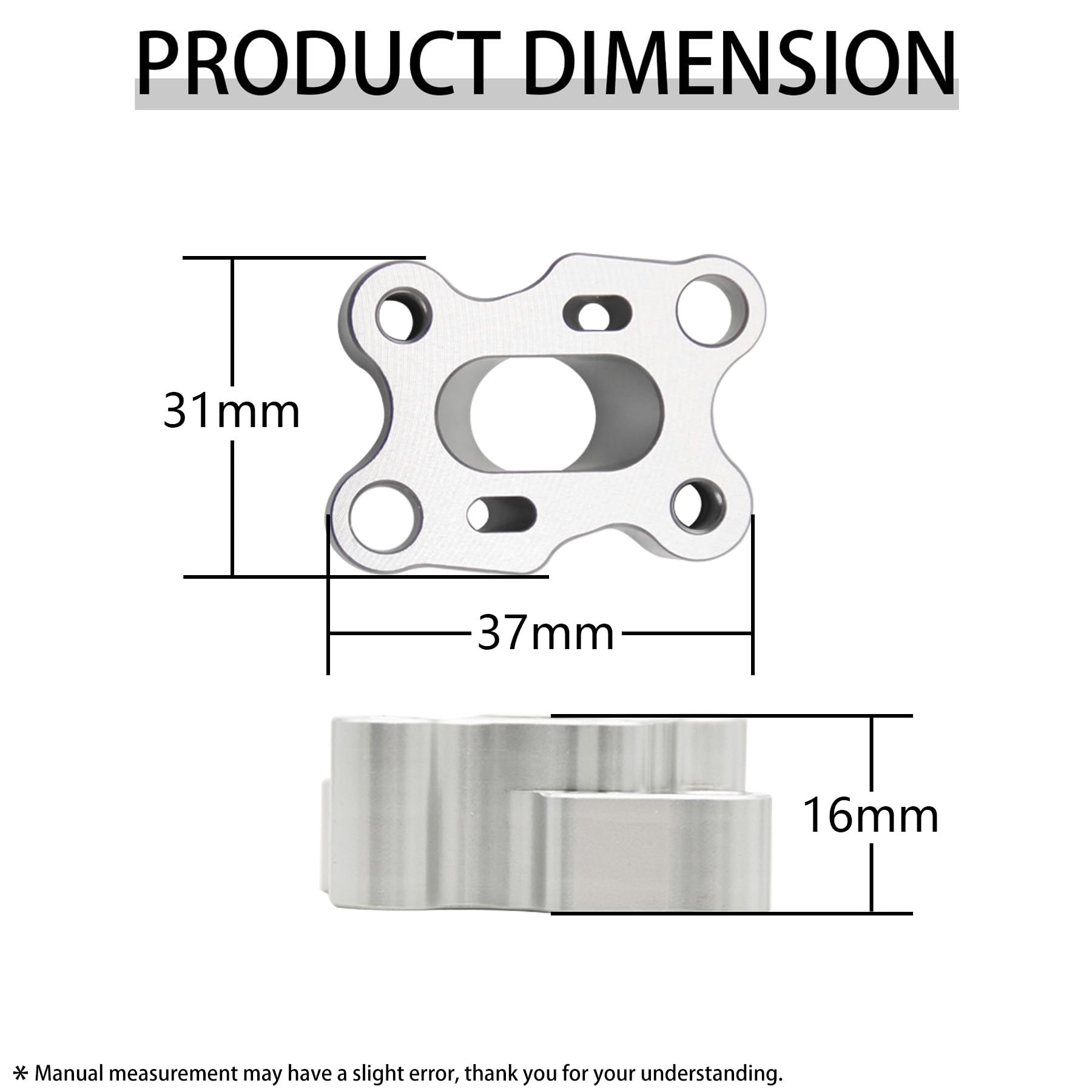 FLMLF Alloy Intake Manifold Silver for 1/5 HPI 23-30.5CC Engine RV KM Rc Buggies Baja 5B 5T 5SC RC Car Parts for TSRC FLMLF 23-35CC Engine