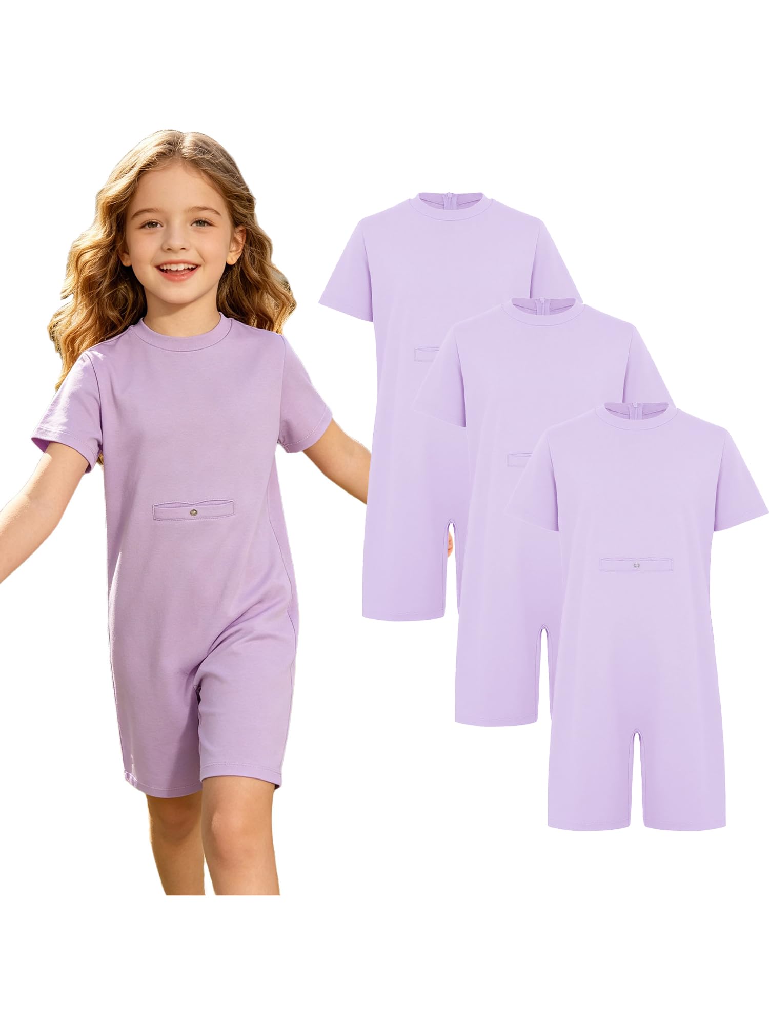 Mono Adaptativo De Manga Corta Para Niños Overol Antitiras Combinaison Adaptative Rayée Vacaciones
