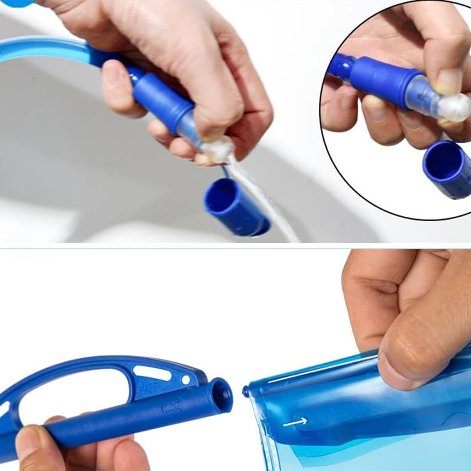 Sacca Acqua, 1,5L 2L, Sacchetto dell'Acqua, per Zaino Ciclismo, Escursionismo, Trekking e Campeggio (2L)