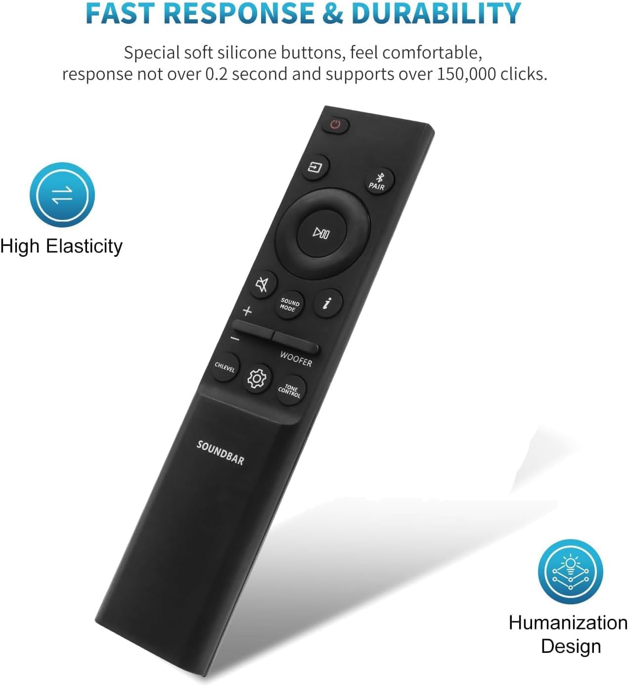 Replacement Remote Control for Samsung Soundbar HW-B550 HW-B53C HW-B63C HW-B43C HW-Q930B HW-Q910B HW-Q60B HW-Q67CB HW-Q990B HW-Q600B HW-Q67CB HW-B53M image 3