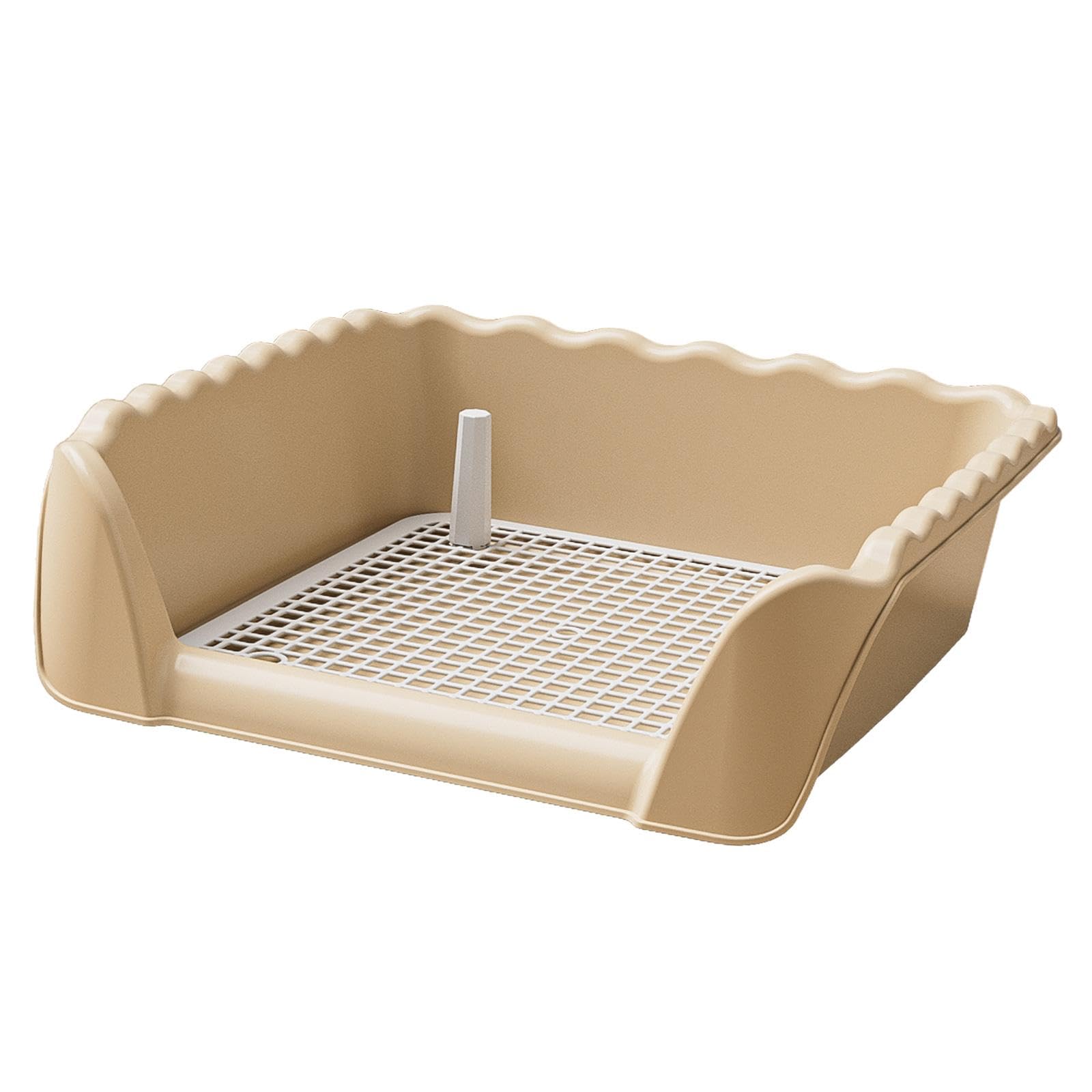 Support de Tapis d'apprentissage de La Propreté pour Chien, Portable, Facile à Nettoyer, Anti-éclaboussures, avec Support Amovible pour Autres ANI, Café