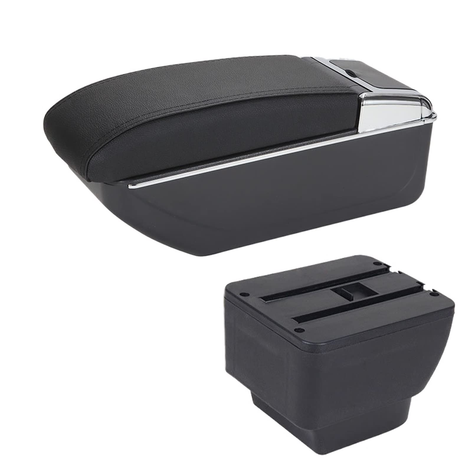 Baiqimv For Mazda 2 For Demio Car Armrest Box Retrofit Storage Box Car Accessories Interior Details Center Console Storage Box(B2 7USB)