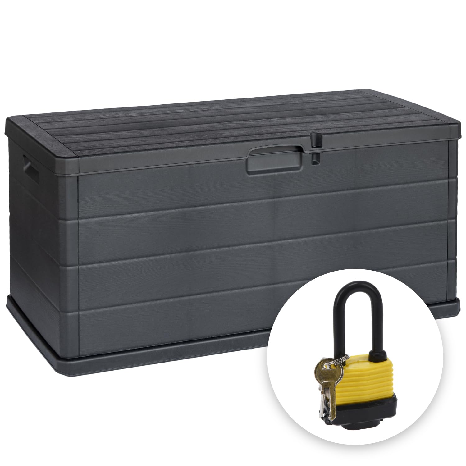 Large Garden Box 340L Plastic Outdoor Storage -