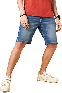 s f jeans co aware SF Jeans by Pantaloons Men's Chino Shorts (880015205004_Medium Blue-picture-12