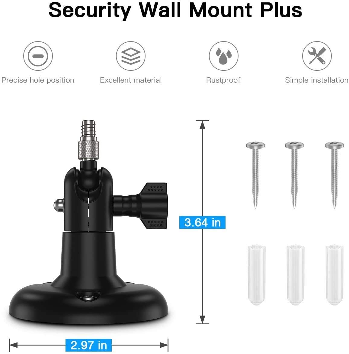 【Última versión】 Soporte de pared ajustable para interiores y exteriores para Arlo Essential/XL Gen 2/Pro/2/3/4/Arlo Pro 5s/Ultra/, eufyCam 2C/2C Pro, 2/2 Pro, 3C/S300, 3/S330, Wyze Cam Pan/V3 (3