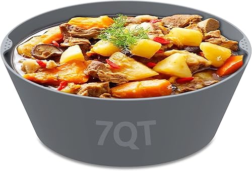 Divisor de silicona para olla de cocción lenta para Crockpot, a prueba de fugas, antideslizante, reutilizable, forro de cocina para ollas de cocción