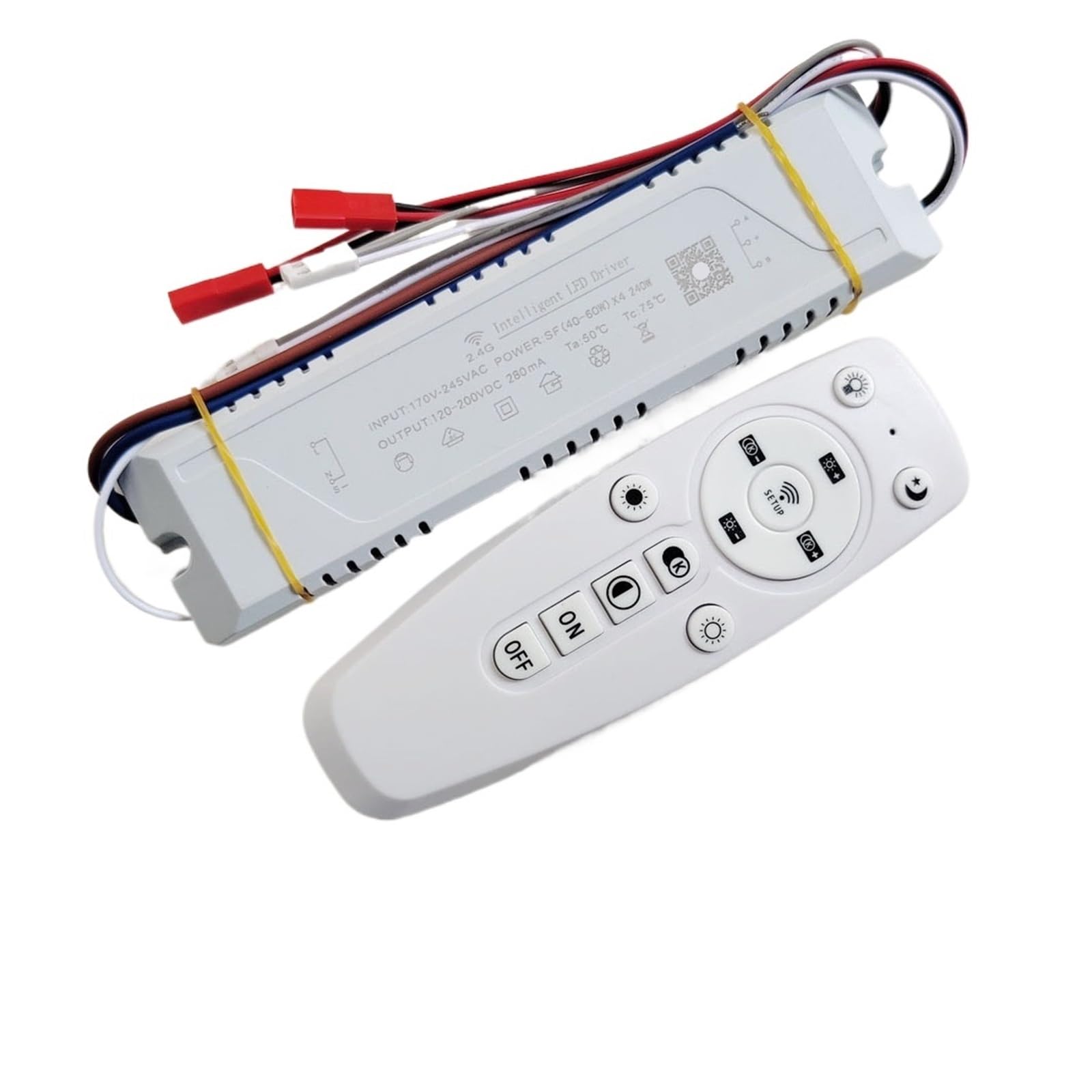 2.4G Smart LED Driver APP Remote Control Power Supply dimming and Color Changing Transformer Connected to Light Strip((40-60W)X4 240W)