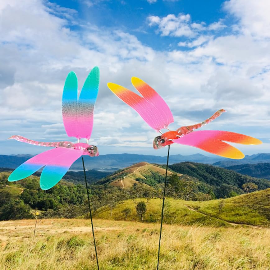 ARUNA DECOR PVC & Metal Colourful Dragonfly Set of 2 Garden Decoration Outdoor Sticks Lawn Decor Garden Decor Outdoor Decor Stick [20x2.5x16 cm] (Dragonfly) (B0DH61KSDF) Amazon Price History, Amazon Price Tracker