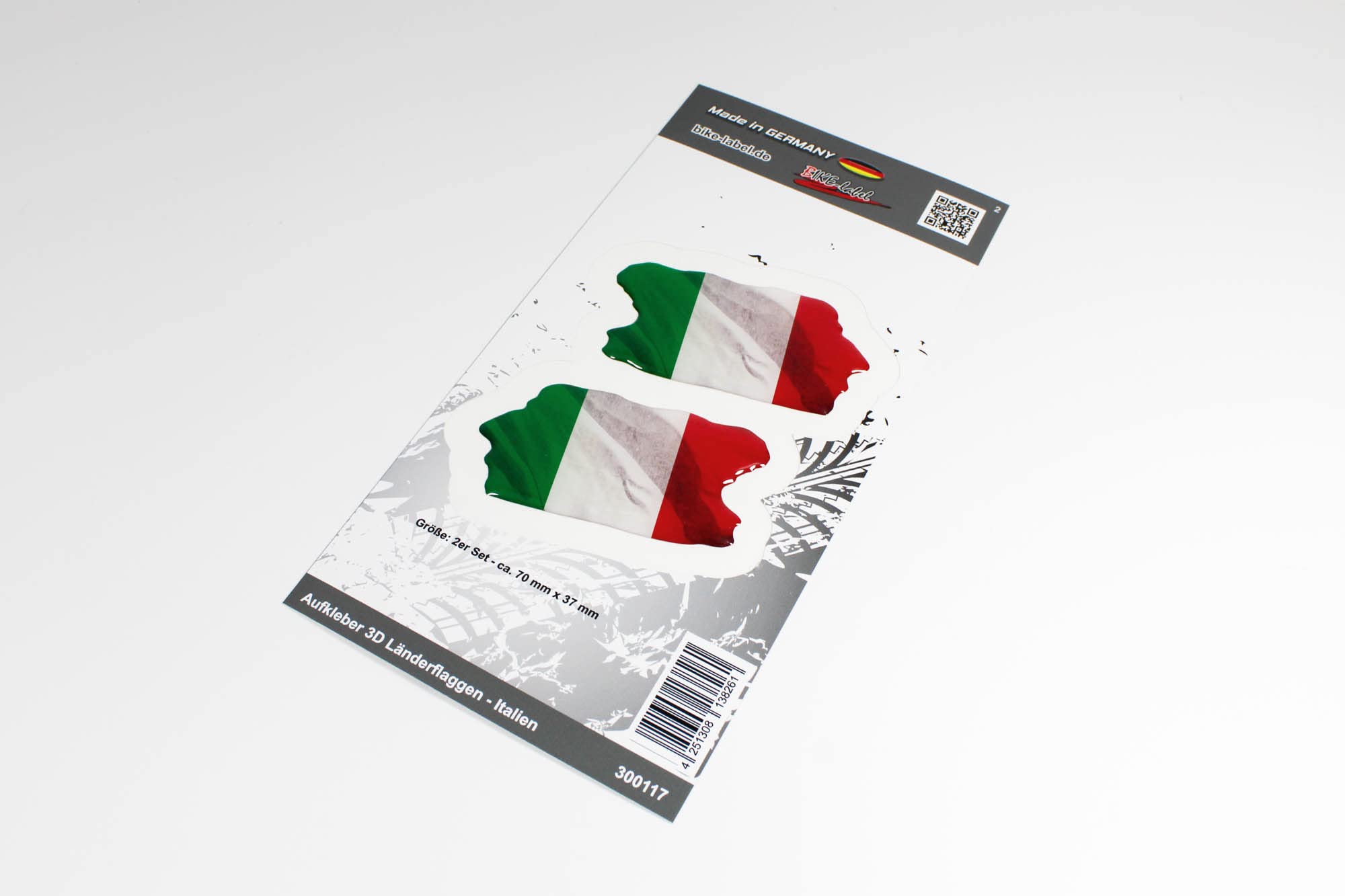 BIKE-label Adesivi 3D Italiani Per Auto E Casco – 2 Pezzi, 70x37 Mm, Resistente, Made In Germany - 4
