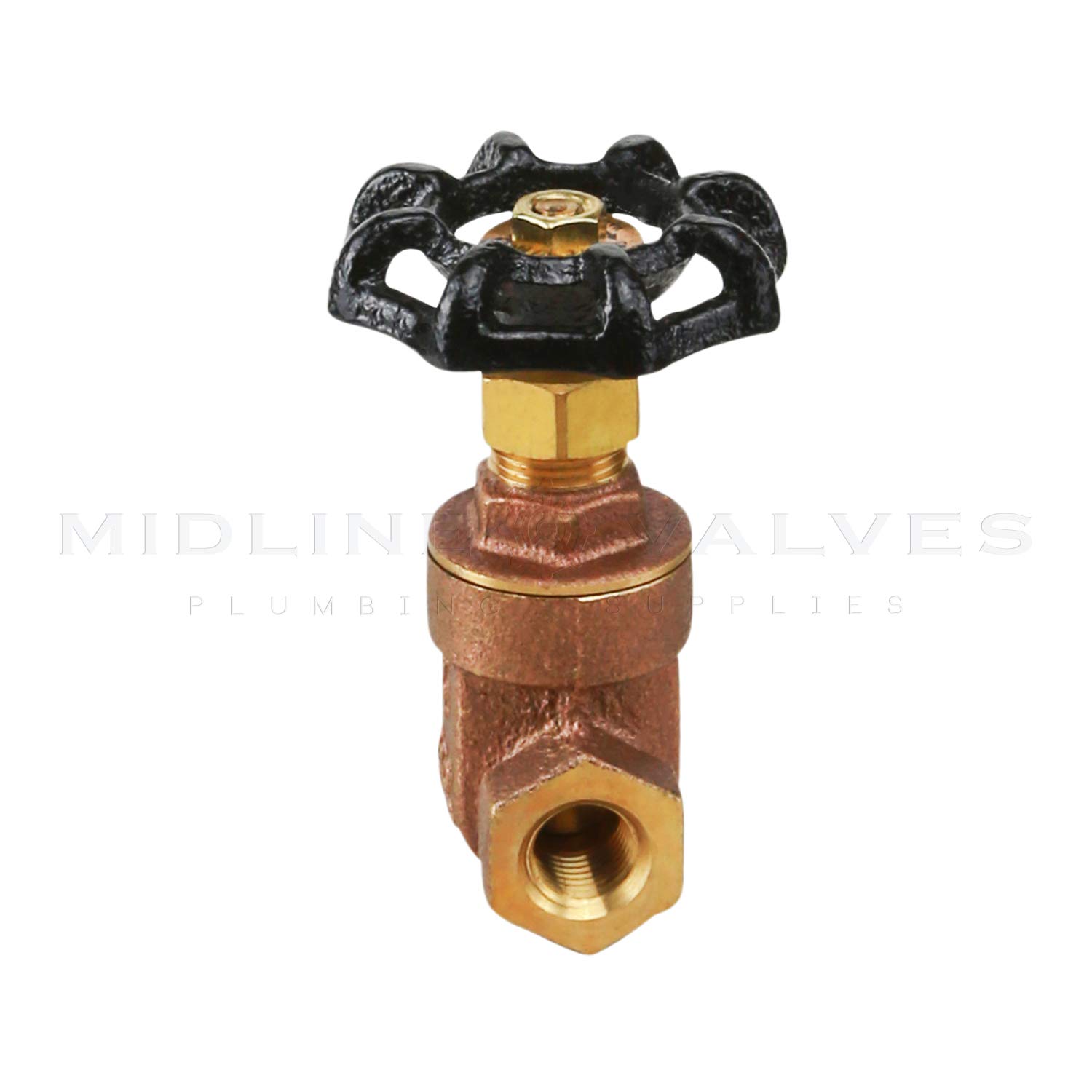Everflow suministros IPS rosca latón válvula de compuerta 1 inch-lead libre