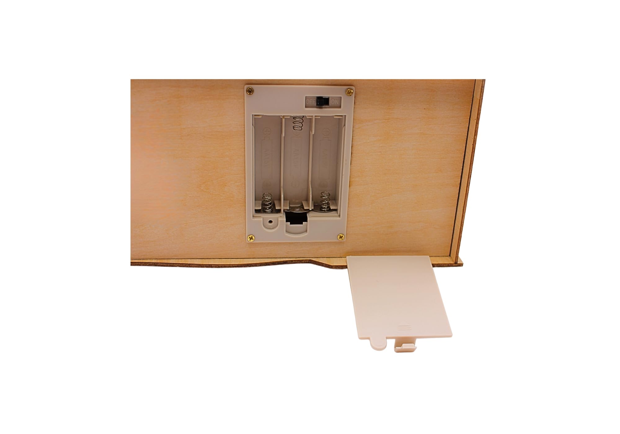 LED Holz Schwibbogen, Lichterbogen, Schwippbogen, Leuchterbogen, Fenster Schwibbogen mit bewegtem Tannenbaum inklusive Netzteil als auch Batteriebetrieb möglich, L/B/H ca. 45 x 12 x 35 cm.