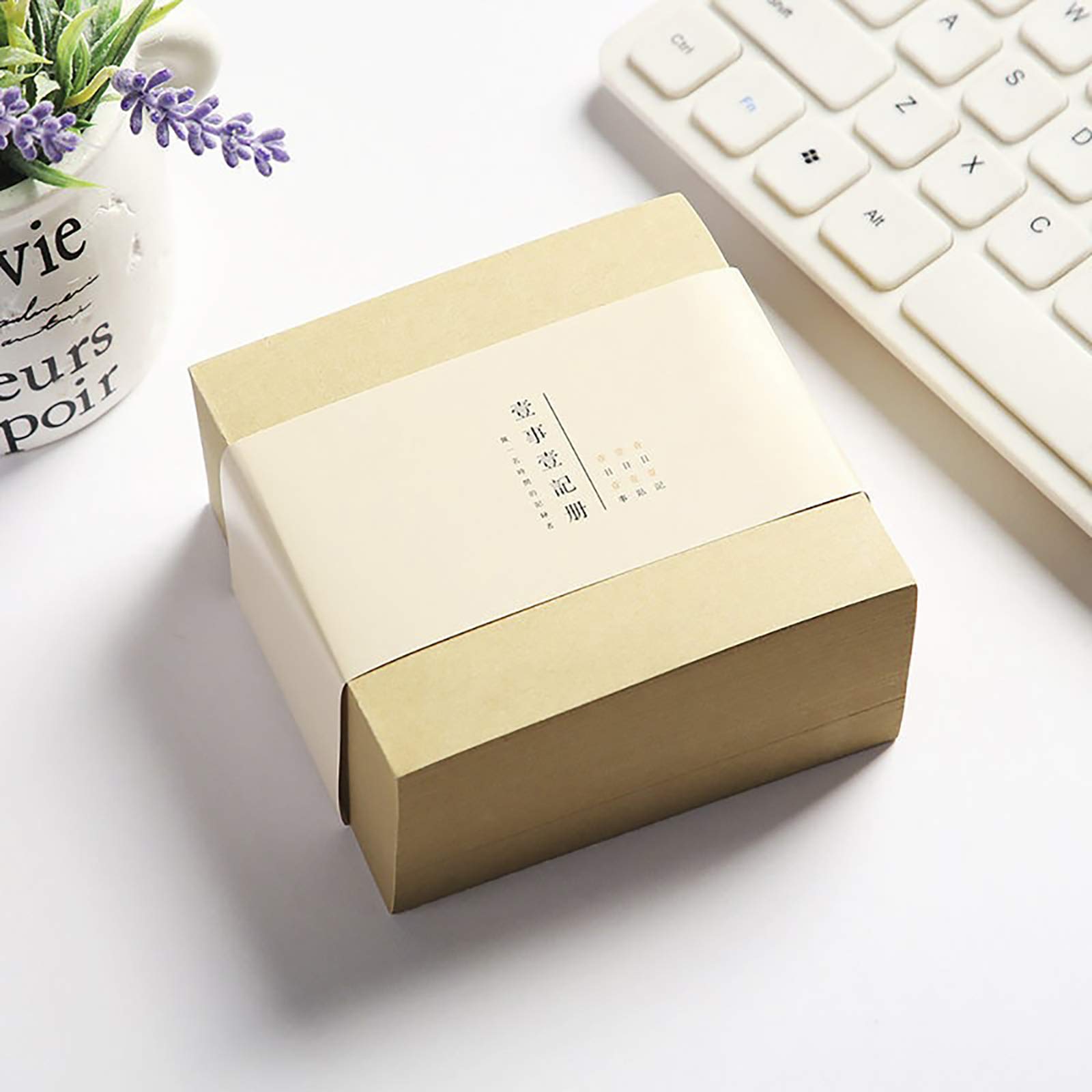 VANRA Note Cube 4 x 10,2 cm (non appiccicosa) Ricarica Cubo memo (senza supporto) Pagine strappate (non allentate) Grattini vuoti, 400 fogli / cubo (Kraft Brown)