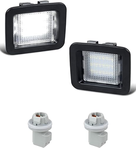 HERCOO Conjunto de enchufe de luces LED para placa de matrícula, compatible con Ford F150 2015-2020, Raptor 2017-2020, lente transparente de 6000 K,